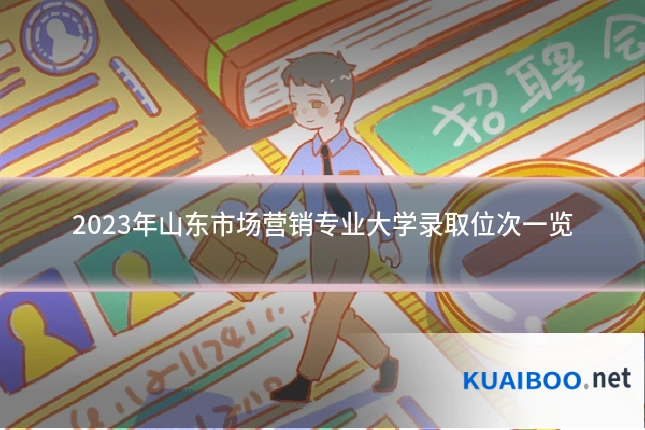 2023年山东市场营销专业大学录取位次一览