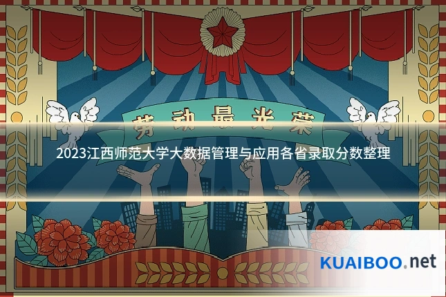 2023江西师范大学大数据管理与应用各省录取分数整理
