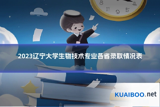 2023辽宁大学生物技术专业各省录取情况表