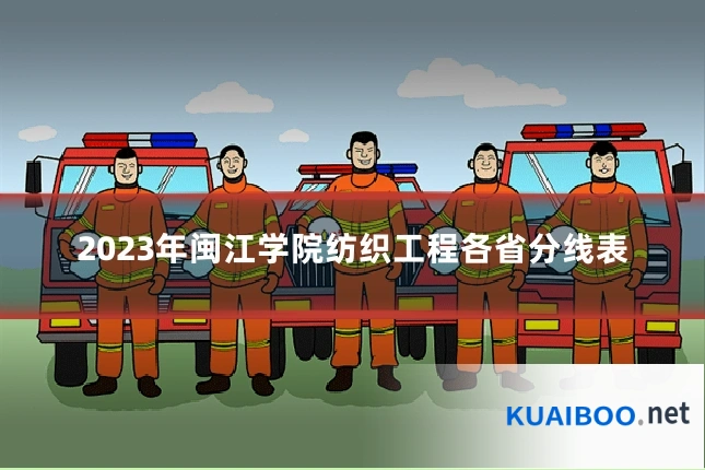 2023年闽江学院纺织工程各省分线表