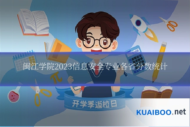 闽江学院2023信息安全专业各省分数统计