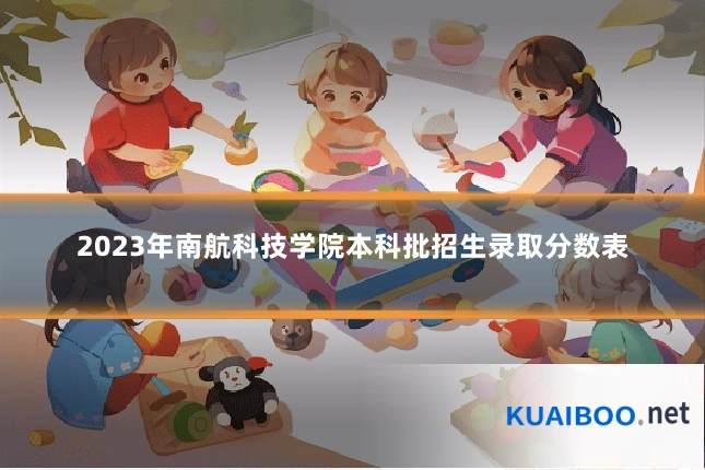 2023年南航科技学院本科批招生录取分数表