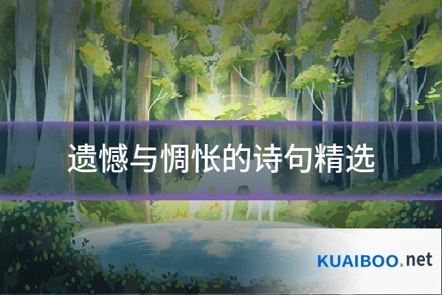 遗憾与惆怅的诗句精选