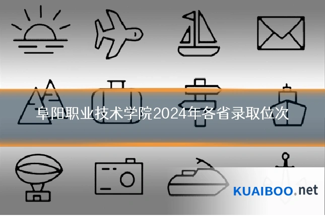 阜阳职业技术学院2024年各省录取位次
