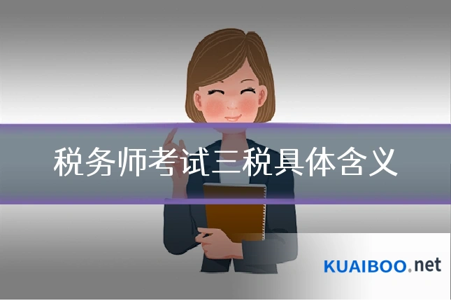 税务师考试三税具体含义