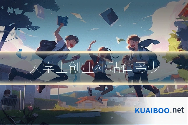 大学生创业补贴有多少