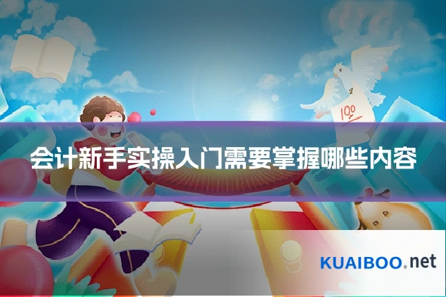 会计新手实操入门需要掌握哪些内容