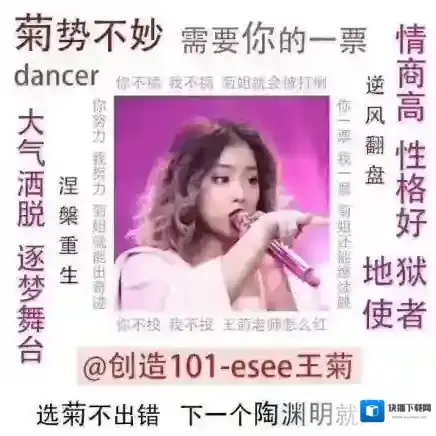 你不搞我不搞菊姐就会被打倒 陶渊明王菊投票表情包展示