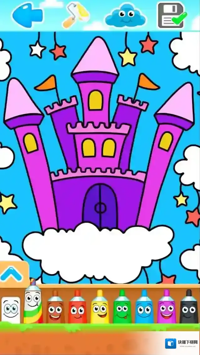 小公主画画世界涂色